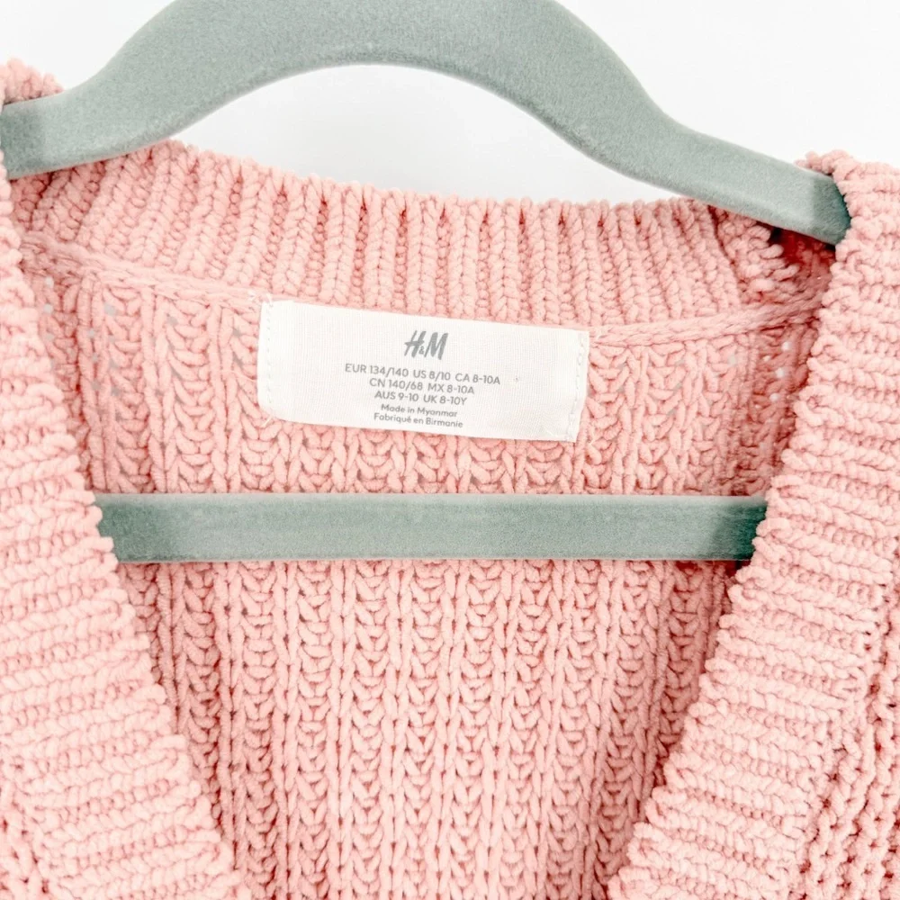 H&M Blush Button-Up Kids Sweater